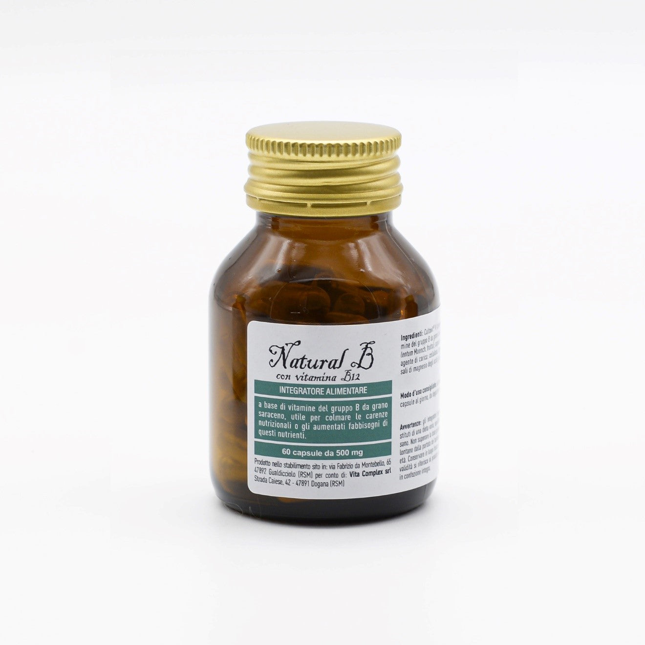 Flacon Natural B avec Vitamine B12 de Vita Complex pour une vitalité naturelle