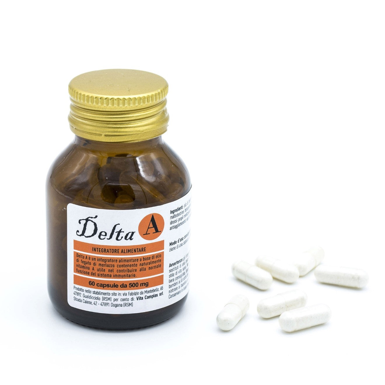 Gélules de Delta A | Vita Complex riche en rétinol et bêtacarotène